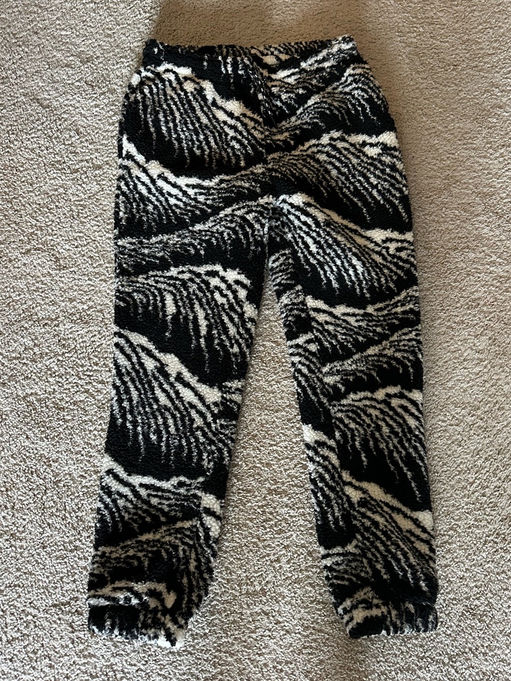 Parks Project - M - Black and White Wave-Print Joggers